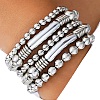 5Pcs CCB Beaded Stretch Bracelets PW-WG818D2-02-1