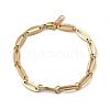 Ion Plating(IP) 304 Stainless Steel Oval Link Chain Bracelet for Women BJEW-G667-03G-1