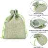 Burlap Packing Pouches Drawstring Bags ABAG-BC0001-15-4