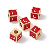 Rack Plating Brass Enamel Beads KK-B060-04G-03L-3