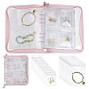 PVC Loose Leaf Jewelry Storage Bag ODIS-WH0038-90E-1