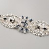 Flower Full Crystal & Montana Rhinestone Handmade Bridal Belts for Wedding Dresses AJEW-WH20006-233A-04-2