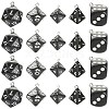 20Pcs 5 Styles Opaque Resin Pendants RESI-CJ0002-64-1