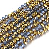 Electroplate Glass Beads Strands EGLA-A034-J8mm-O01-1