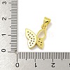 Rack Plating Brass Micro Pave Cubic Zirconia Pendants KK-C074-02G-01-3