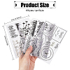 Globleland 6 Sheets 6 Styles Plant PVC Plastic Stamps DIY-GL0004-97-2