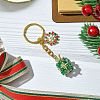 Christmas Woven Glass Keychains KEYC-MZ00017-03-2