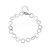 304 Stainless Steel Ring Link Chain Bracelets BJEW-P373-02B-P-4