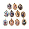 304 Stainless Steel Printed Religion Pendants STAS-G387-03G-1