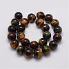 Natural Yellow Blue Tiger Eye(Dyed & Heated) Bead Strands G-P230-05-10mm-2