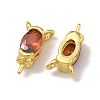 Brass Pave Single Cubic Zirconia Peg Bails Pin Charms KK-D226-01G-01-2