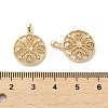 Brass Micro Pave Cubic Zirconia Pendants KK-P260-22G-3