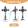 Religion Alloy Crucifix Cross Statue Display Decorations DJEW-WH0043-105A-2