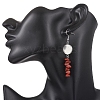 304 Stainless Steel Gemstone Chip Beads Earring Hooks EJEW-JE06898-3