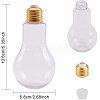 Creative Plastic Light Bulb Shaped Bottle AJEW-NB0001-05-2