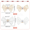   2 Pairs 2 Colors Polyester Bowknot Bridal Shoe Decoration DIY-PH0020-72-2