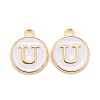 Golden Plated Alloy Charms X-ENAM-S118-01U-1