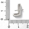 Brass Micro Pave Cubic Zirconia Letter Links KK-I717-04L-P-3