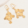 Fashionable and Elegant Gold Plated Brass Coin Tassel Dangle Earrings for Women DP1496-1