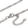 304 Stainless Steel Snake Chains Necklaces NJEW-M075-02A-P-2