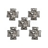 Tibetan Style Alloy Cross with Jesus Alloy Pendants for Easter Jewelry LS-K0P62051-1