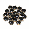 Dyed Natural Black Agate Pendants G-T073-01K-1