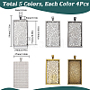 20Pcs 5 Colors Alloy Pendant Cabochon Settings FIND-SP0002-74-2