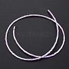 Glass Silk Stain Style Beads Strands GLAA-N047-001A-05-3