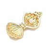 Openable Brass Pendants KK-K417-14G-2