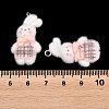 Flocking Opaque Resin Pendants LS-RESI-P053-04A-P-3