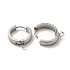 Tarnish Resistant 201 Stainless Steel Huggie Hoop Earrings Findings STAS-A167-01U-P-2