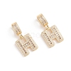 Brass Micro Pave Cubic Zirconia Pendants ZIRC-G165-13G-H-1