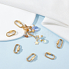 8Pcs 304 Stainless Steel Screw Carabiner Lock Charms STAS-UN0058-40G-2