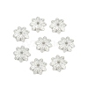 8-Petal Tibetan Style Alloy Flower Bead Caps TIBEB-2347-S-LF-3
