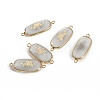 Natural White Agate Oval Connector Charms PW-WG509CD-01-1