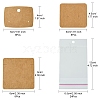 24Pcs 3 Styles Blank Kraft Paper Earring Display Cards CDIS-FS0001-10-4