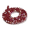 Opaque Solid Color Electroplate Glass Beads Strands X1-GLAA-F029-P4mm-A01-2