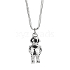 Cute Stainless Steel Spaceman Pendant Necklaces for Women's Daily Wear AD9649-1-2