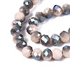 Electroplate Opaque Glass Beads Strands EGLA-A034-P8mm-S20-3