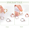 Unicraftale 12 Pairs 4 Colors Brass Clip-on Earring Findings KK-UN0001-55-5