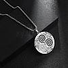 Non-Tarnish 201 Stainless Steel Pendant Necklaces for Man NJEW-Q336-04B-P-2