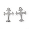 304 Stainless Steel Tiny Cross Charms STAS-F192-078P-3