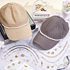 8Pcs Alloy & Plastic Imitation Pearl Hat Chains FIND-ME0003-41-4