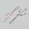 4Pcs 4 Styles Bowknot Acrylic & Star Alloy Pendant Decorations HJEW-WH20021-07B-2