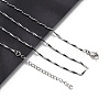 Brassl Twisted Bar Link Chain Necklaces for Men Women NJEW-G160-15P-3