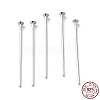 Anti-Tarnish Rhodium Plated 925 Sterling Silver Flat Head Pins STER-M117-03A-P-1