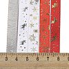 10M  5 Colors Hot Stamping Christmas Polyester Ribbons Set X1-OCOR-Q026-02-4