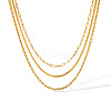 Stainless Steel Double Layer Necklaces for Women PW-WG2F46D-02-1