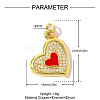 Brass Micro Pave Cubic Zirconia Pendants KK-OY015-74G-2