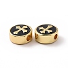 Brass Enamel Beads KK-C004-12G-02-3